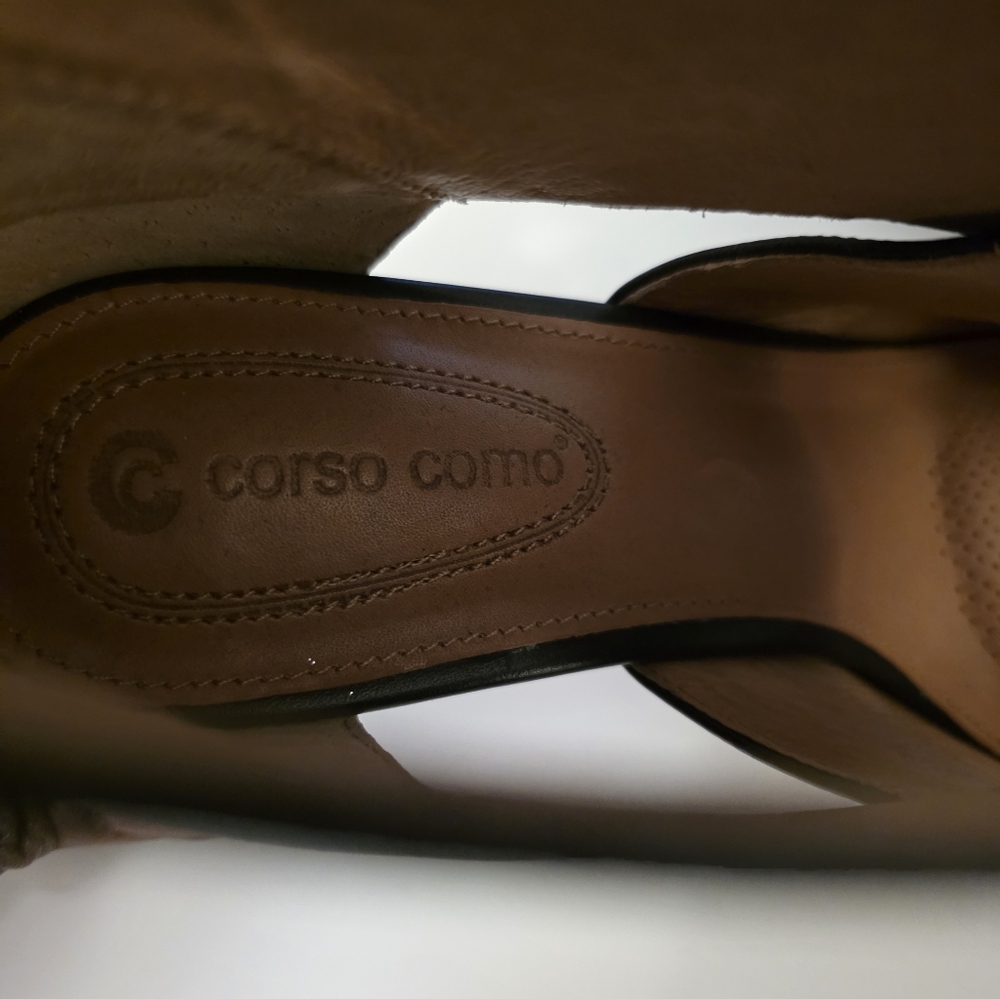 Corso Como Black Winonna Leather Back Zip Shootie Suze 9.5 - Picture 7 of 10